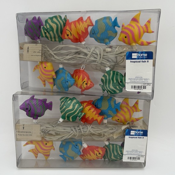 2 Sets JCPenney Home Collection Tropical Fish String Lights NIB 10ct Each‎ - Picture 1 of 7